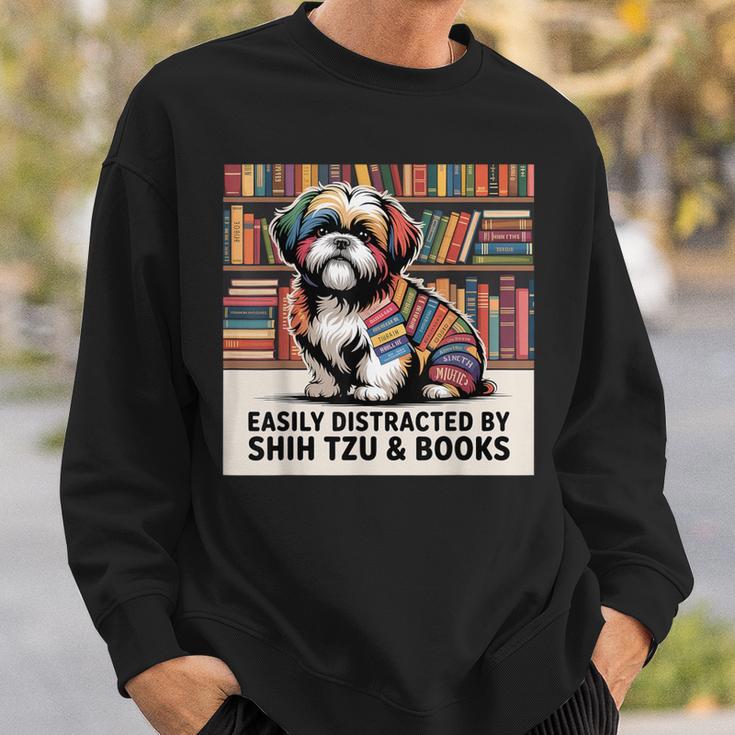 Shih Tzu Dog Shihtzu Dog Books Nerds Reader Shitzhu Shih Tzu Sweatshirt Gifts for Him