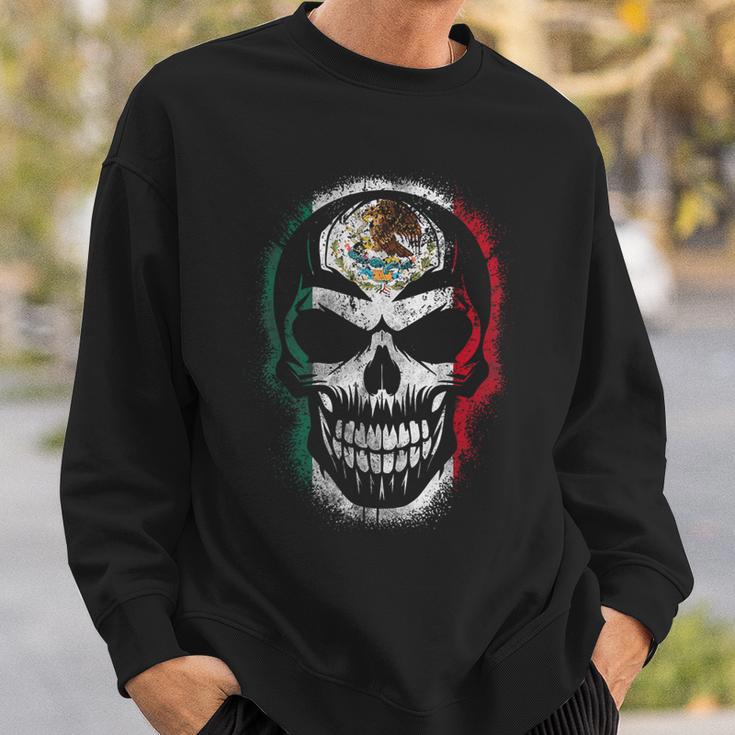 Skull Mexican Flag Mexicopraytyleintage スウェットシャツ 彼への贈り物
