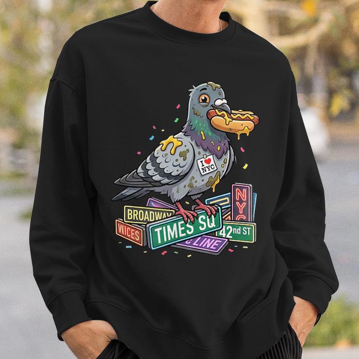 Smart Pigeon Sitting On Book Stack Sweatshirt Gifts for Him