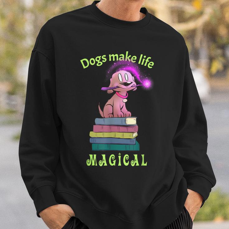 Sophie Magic Wand Dog Wizard Books Sweatshirt Gifts for Him