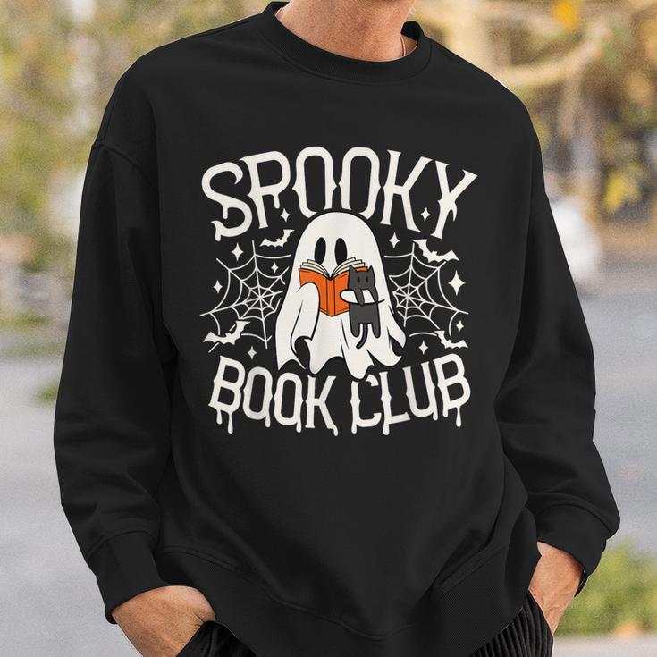 Spooky Book Club Cute Ghost Reading Book Halloween Costume Sweatshirt Gifts for Him