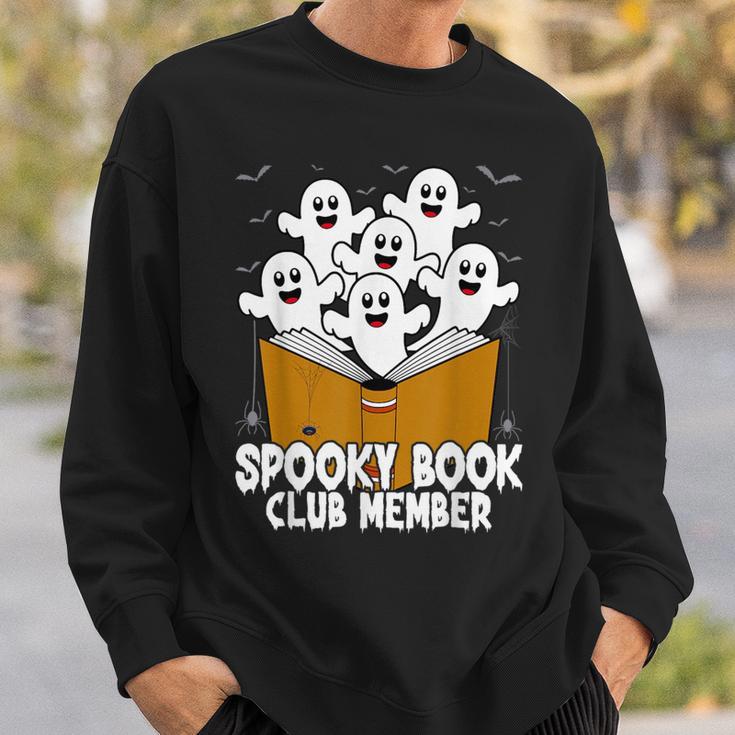 Spooky Book Club Member Halloween Bookish Ghost Lover Sweatshirt Gifts for Him