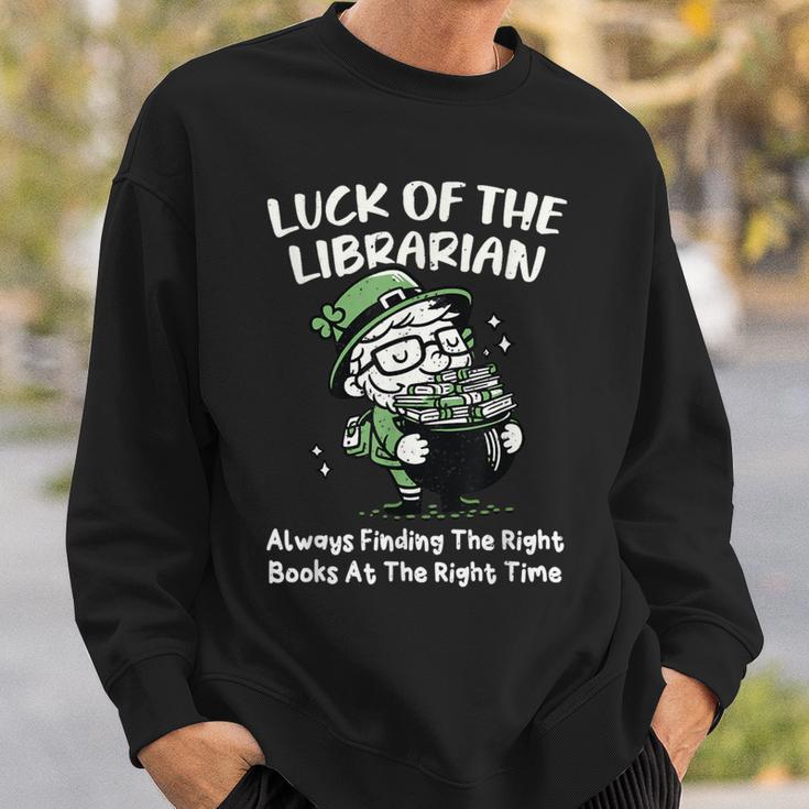 St Patricks Librarian Book Lover Library Worker School Sweatshirt Gifts for Him