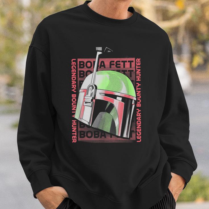 Star Wars The Book Of Boba Fett Helmet Text Stack Sweatshirt Gifts for Him