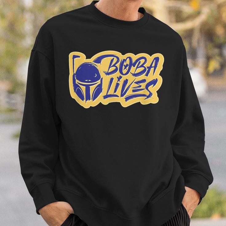 Star Wars The Book Of Boba Fett Boba Lives Logo Sweatshirt Gifts for Him