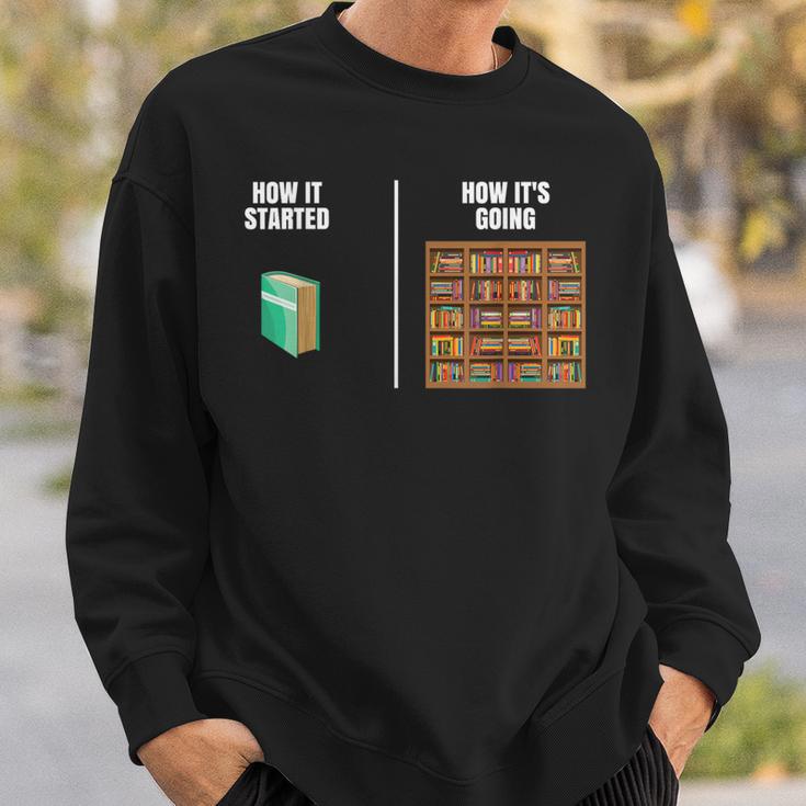 How It Started Book Lovers Shirts Meme Pun Book Sweatshirt Gifts for Him