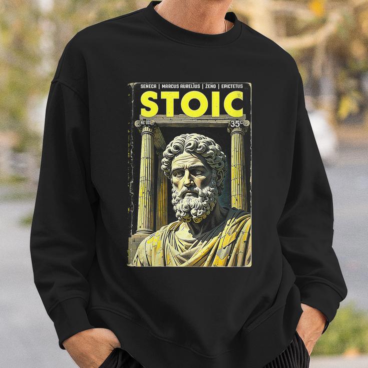 Stoic Philosophy Vintage Book Cover Stoicism Philosopher Sweatshirt Gifts for Him