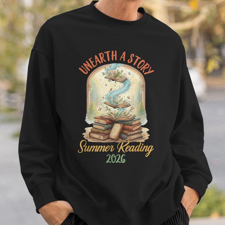 Summer Reading 2026 Book Aesthetic Library Unearth a Story Sweatshirt Gifts for Him
