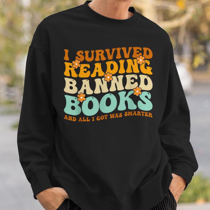 I Survived Reading Banned Books Book Lover Bookaholic Sweatshirt Gifts for Him I Survived Reading Banned Books Book Lover Bookaholic Sweatshirt Gifts for Him
