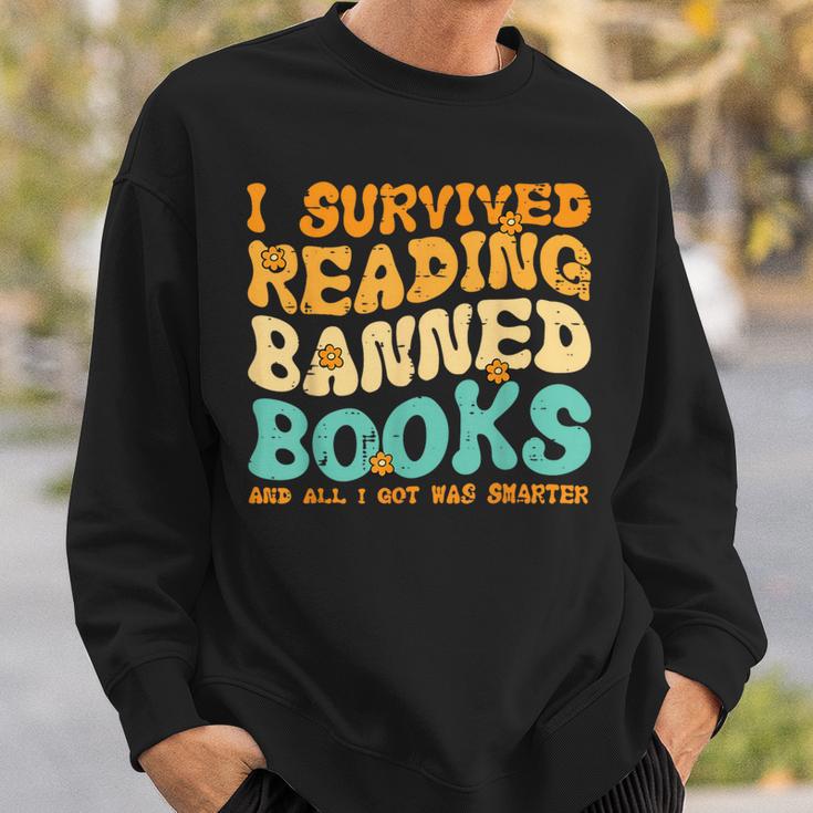 I Survived Reading Banned Books Read Librarian Men Women Sweatshirt Gifts for Him I Survived Reading Banned Books Read Librarian Men Women Sweatshirt Gifts for Him