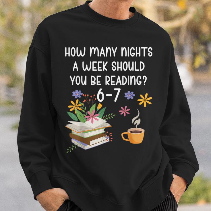 Teacher 67 Six Seven Meme Reading 6-7 Book Lover Sweatshirt Gifts for Him