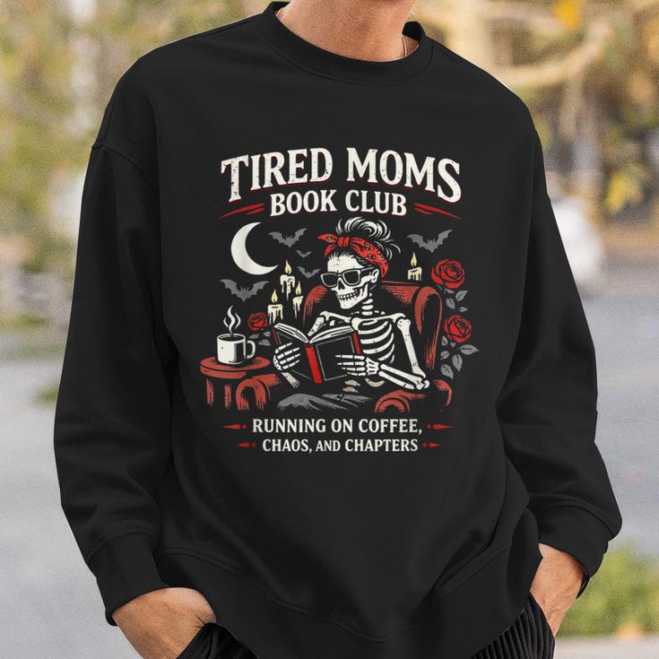 Tired Moms Book Club Coffee Chaos Chapters Reading Sweatshirt Gifts for Him