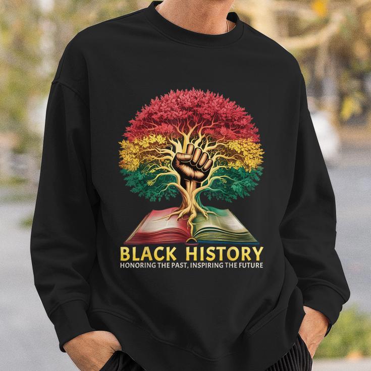 History Inspiring Future Fist Tree Book Roots Sweatshirt Gifts for Him