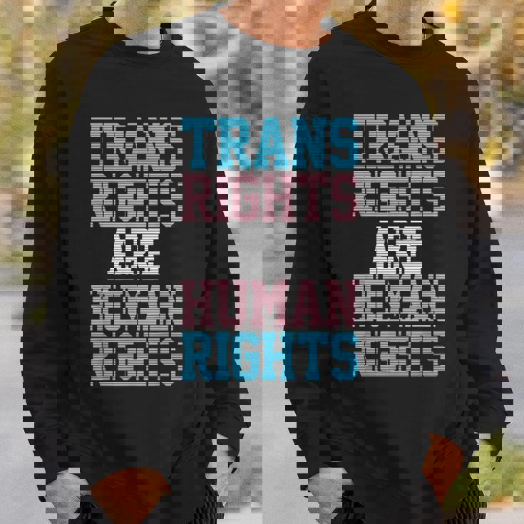 Trans Rights Are Human Rights Lgbtq トランスジェンダー フラッグ プライド スウェットシャツ 彼への贈り物