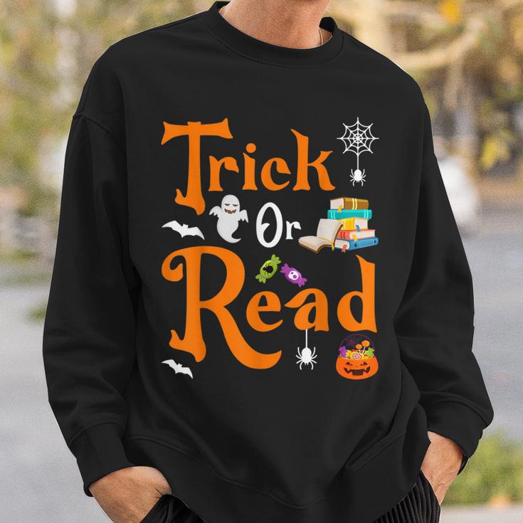 Trick Or Read Halloween Books Reading Lover Reader Sweatshirt Gifts for Him