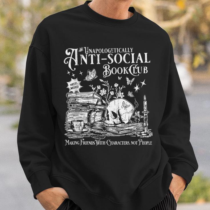 Unapologetically Anti Social Book Club Introvert Reader Sweatshirt Gifts for Him