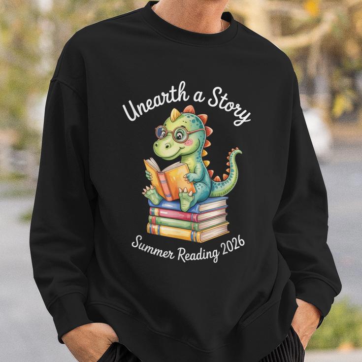 Unearth a Story Summer Reading 2026 Book Lovers Fun Sweatshirt Gifts for Him