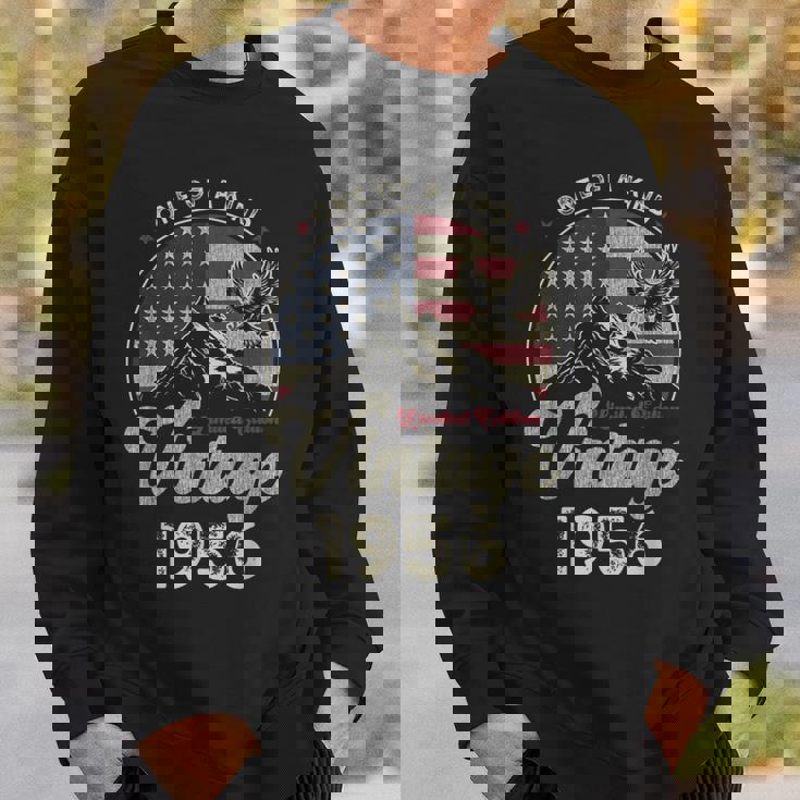 Vintage 1956 愛国的なイーグル、70歳の誕生日、アメリカ国旗 スウェットシャツ 彼への贈り物