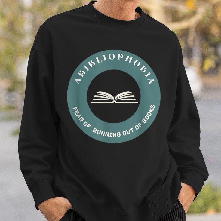 Vintage Abibliophobia Definition Bookworms Book Lovers Sweatshirt Gifts for Him