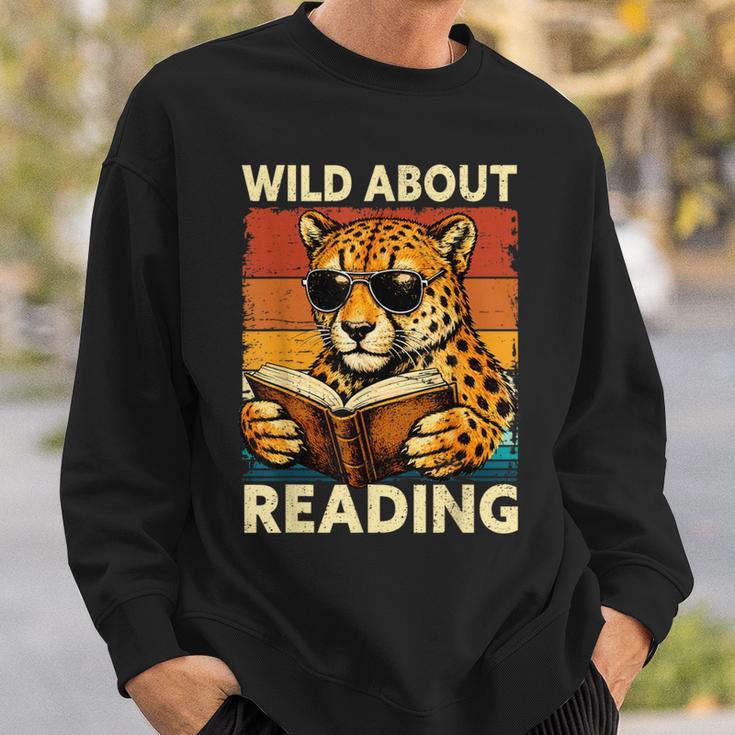 Vintage Cheetah Reading Book Wild About Reading Shirts Boys Sweatshirt Gifts for Him Vintage Cheetah Reading Book Wild About Reading Shirts Boys Sweatshirt Gifts for Him