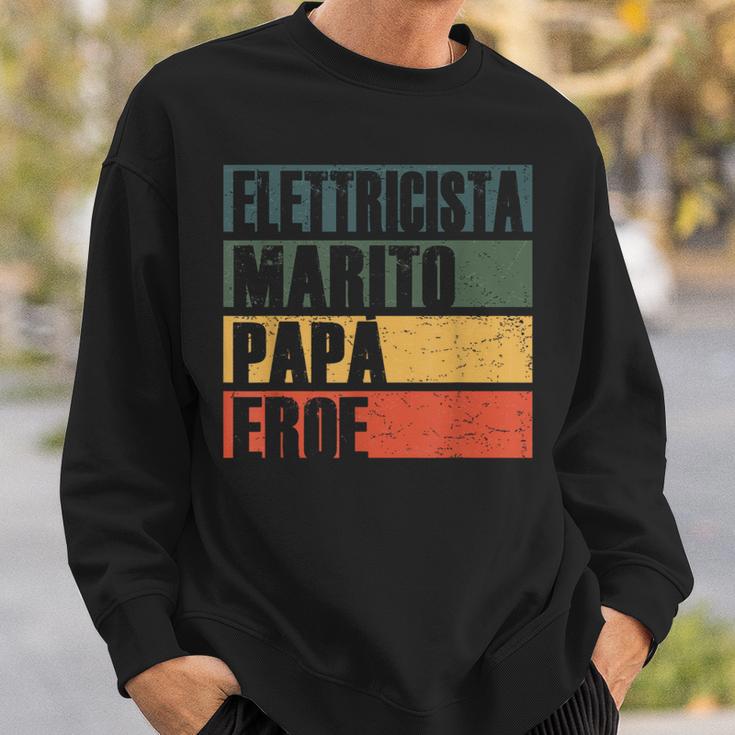 Vintage Marito Papà Elettricista Eroe Papà Elettricista Felpa Regalos para él