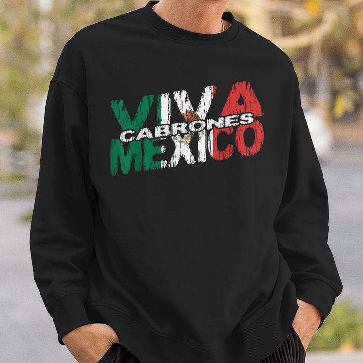 Viva Mexico Cabrones メキシコ独立 メキシカン国旗 スウェットシャツ 彼への贈り物