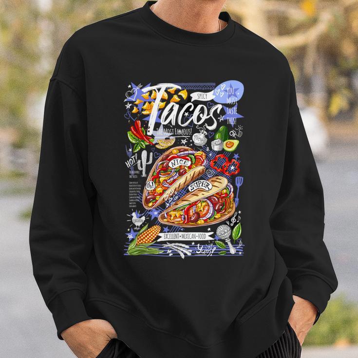Ways To My Heart Cool Mexican Tacos Menuhortleeve スウェットシャツ 彼への贈り物