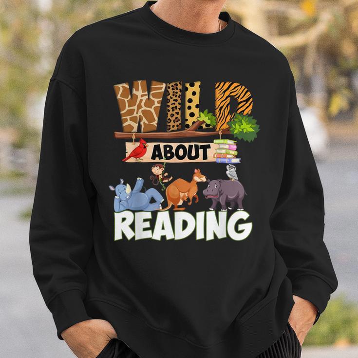 Wild About Reading Book Lover Bookworm Library Day Sweatshirt Gifts for Him Wild About Reading Book Lover Bookworm Library Day Sweatshirt Gifts for Him