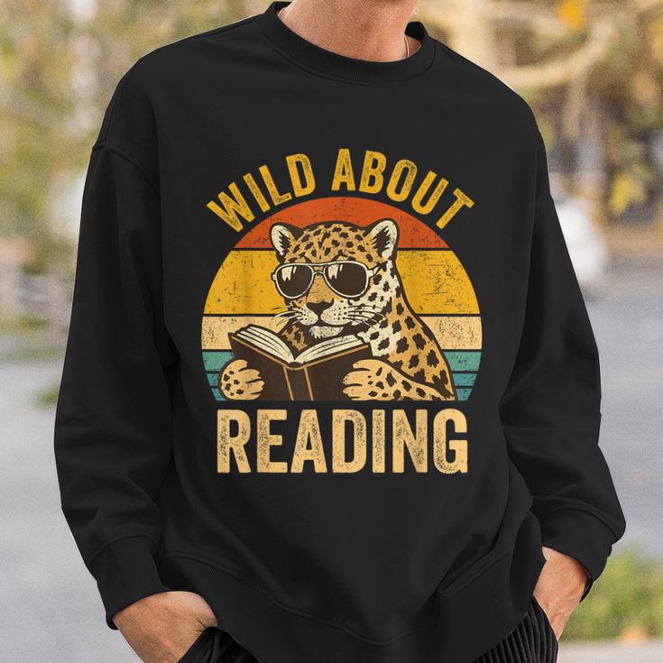 Wild About Reading Cheetah Book Leopard Print Kids Boys Girl Sweatshirt Gifts for Him