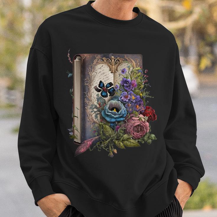 Wildflower Summer Floral Book Horror Gothic Graphic Sweatshirt Gifts for Him Wildflower Summer Floral Book Horror Gothic Graphic Sweatshirt Gifts for Him