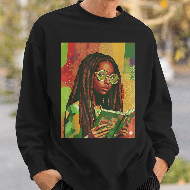 Women Reading Book Educated Black History Month Women Sweatshirt Gifts for Him