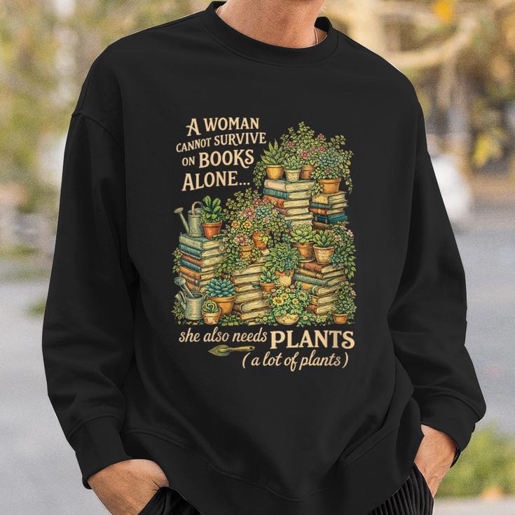 Women's Book & Plant Lover Reading Gardening She Also Need Plants Sweatshirt Gifts for Him Women's Book & Plant Lover Reading Gardening She Also Need Plants Sweatshirt Gifts for Him