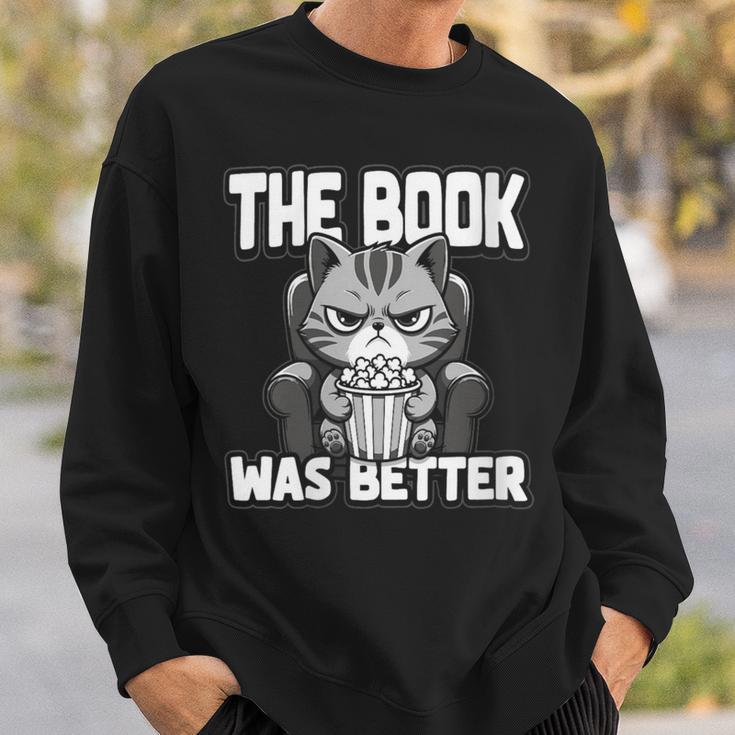 Women's The Book Was Better Fiction Novel Readers Bookish Cat Sweatshirt Gifts for Him Women's The Book Was Better Fiction Novel Readers Bookish Cat Sweatshirt Gifts for Him