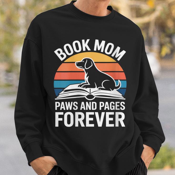 Women's Book Mom Dog Lover Paws And Pages Forever Sweatshirt Gifts for Him Women's Book Mom Dog Lover Paws And Pages Forever Sweatshirt Gifts for Him