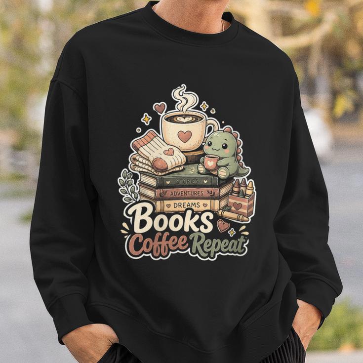 Women's Books Coffee Repeat Cute Reading Lover Sweatshirt Gifts for Him Women's Books Coffee Repeat Cute Reading Lover Sweatshirt Gifts for Him