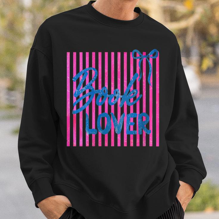 Women's Coquette Book Lover Sweatshirt Gifts for Him