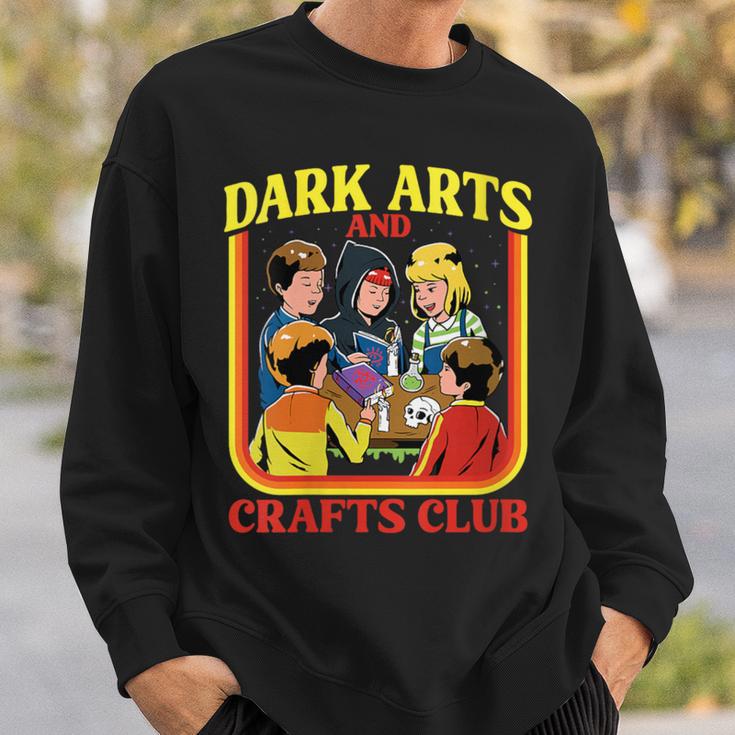 Women's Dark Arts And Crafts Club Retro Witchy Book Cover Sweatshirt Gifts for Him