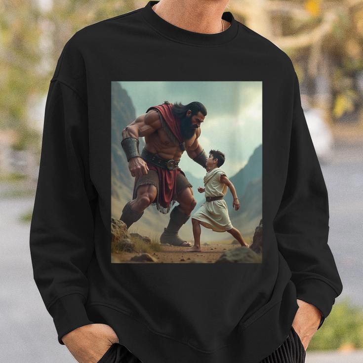 Women's David And Goliath Bible Book Of Samuel King David Sweatshirt Gifts for Him Women's David And Goliath Bible Book Of Samuel King David Sweatshirt Gifts for Him