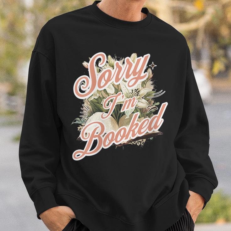 Women's I'm Booked Floral Book Lovers Readers Sweatshirt Gifts for Him Women's I'm Booked Floral Book Lovers Readers Sweatshirt Gifts for Him