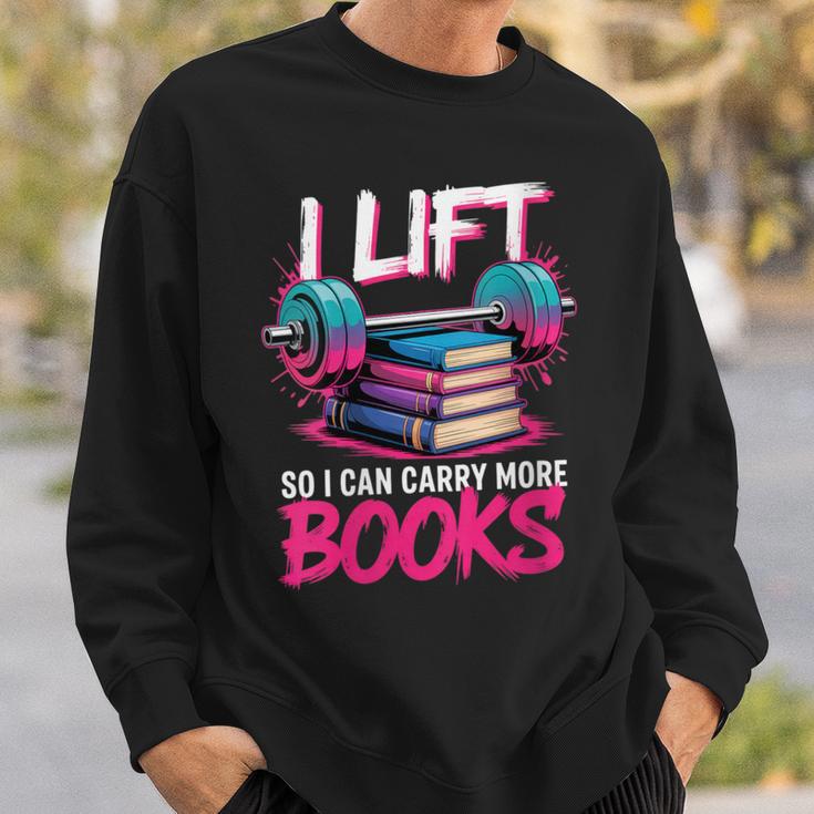 Women's I Lift So I Can Carry More Books Reader Gym Book Lover Sweatshirt Gifts for Him Women's I Lift So I Can Carry More Books Reader Gym Book Lover Sweatshirt Gifts for Him