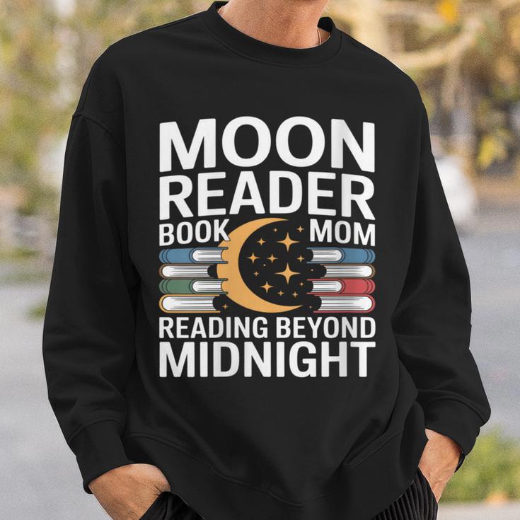 Women's Moon Reader Book Mom Reading Beyond Midnight Sweatshirt Gifts for Him