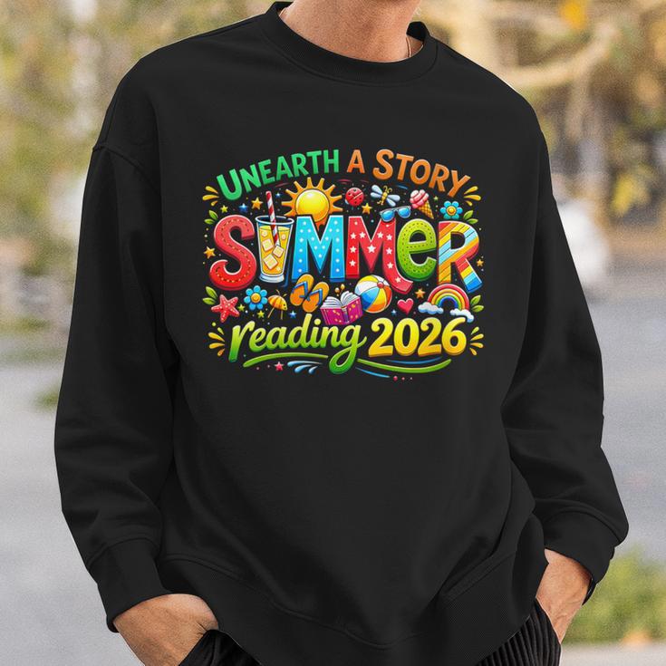 Women's Unearth a Story Summer 2026 Summer Reading Program Book Sweatshirt Gifts for Him