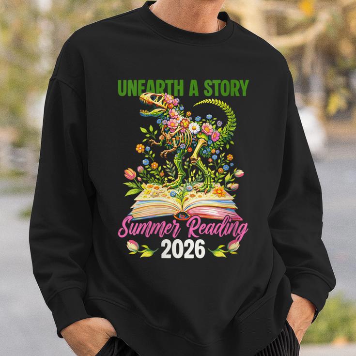 Women's Unearth A StoryRex Reading Book Floral Summer Reading Sweatshirt Gifts for Him