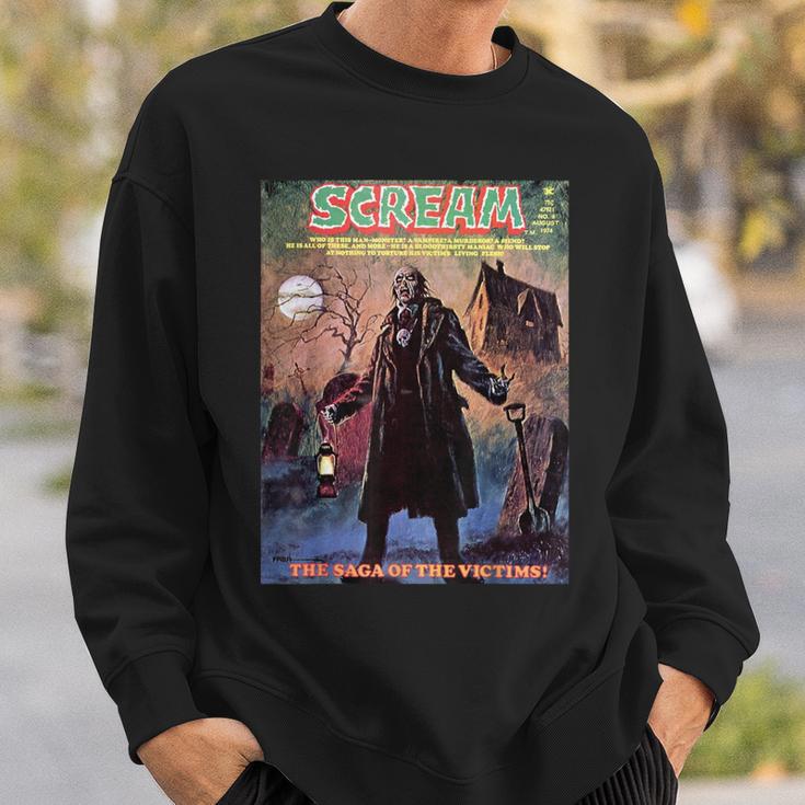 Zombie Halloween Horror Vintage Comic Book Retro Scary Sweatshirt Gifts for Him