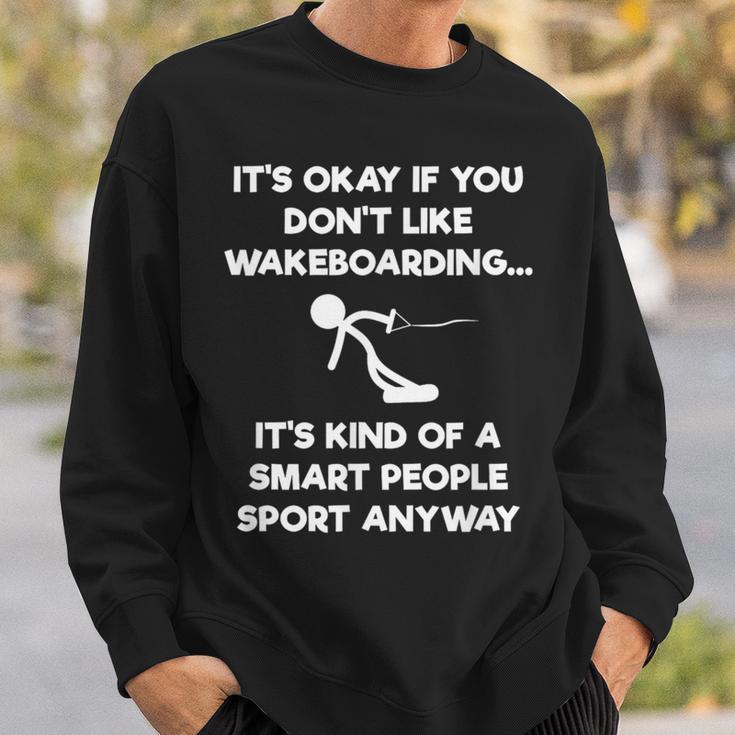 ウェイクボードtシャツ 面白いスマートピープル ウェイクボード スウェットシャツ 彼への贈り物