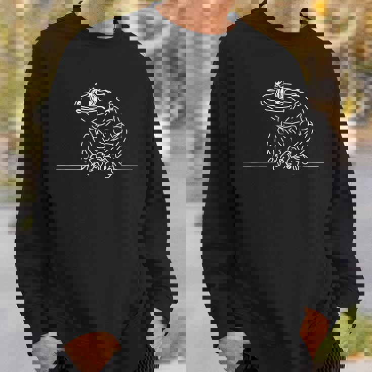 エレガントなラインアート ガーゴイル ヤモリ 爬虫類 スウェットシャツ 彼への贈り物