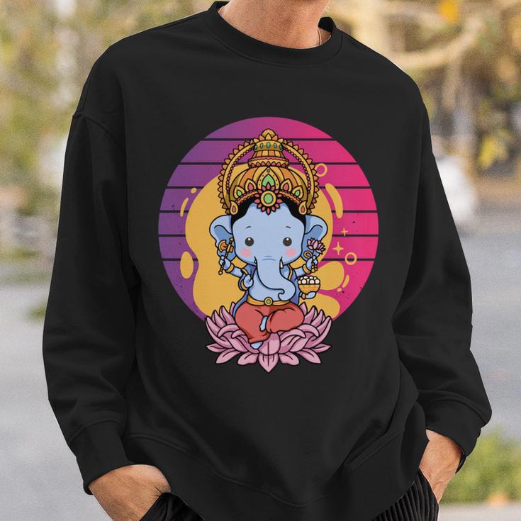 ガネーシャ 象 ヒンドゥー教の神 ガネーシャ 河合主 ガネーシャ 長袖tシャツ スウェットシャツ 彼への贈り物