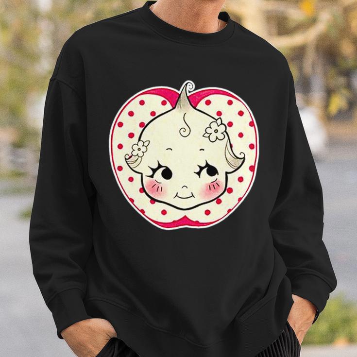 キューピー 赤ちゃん りんご 水玉 長袖tシャツ スウェットシャツ 彼への贈り物