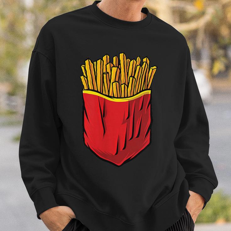 クールなフライドポテトポケットノベルティグラフィックtシャツ&クールデザイン スウェットシャツ 彼への贈り物