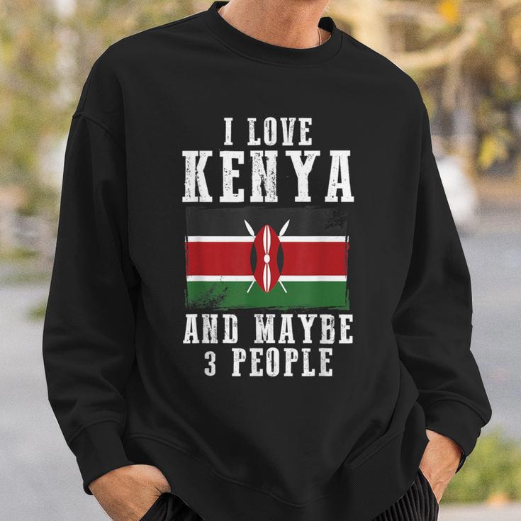 ケニアアフリカ国旗 I Love Kenya スウェットシャツ 彼への贈り物